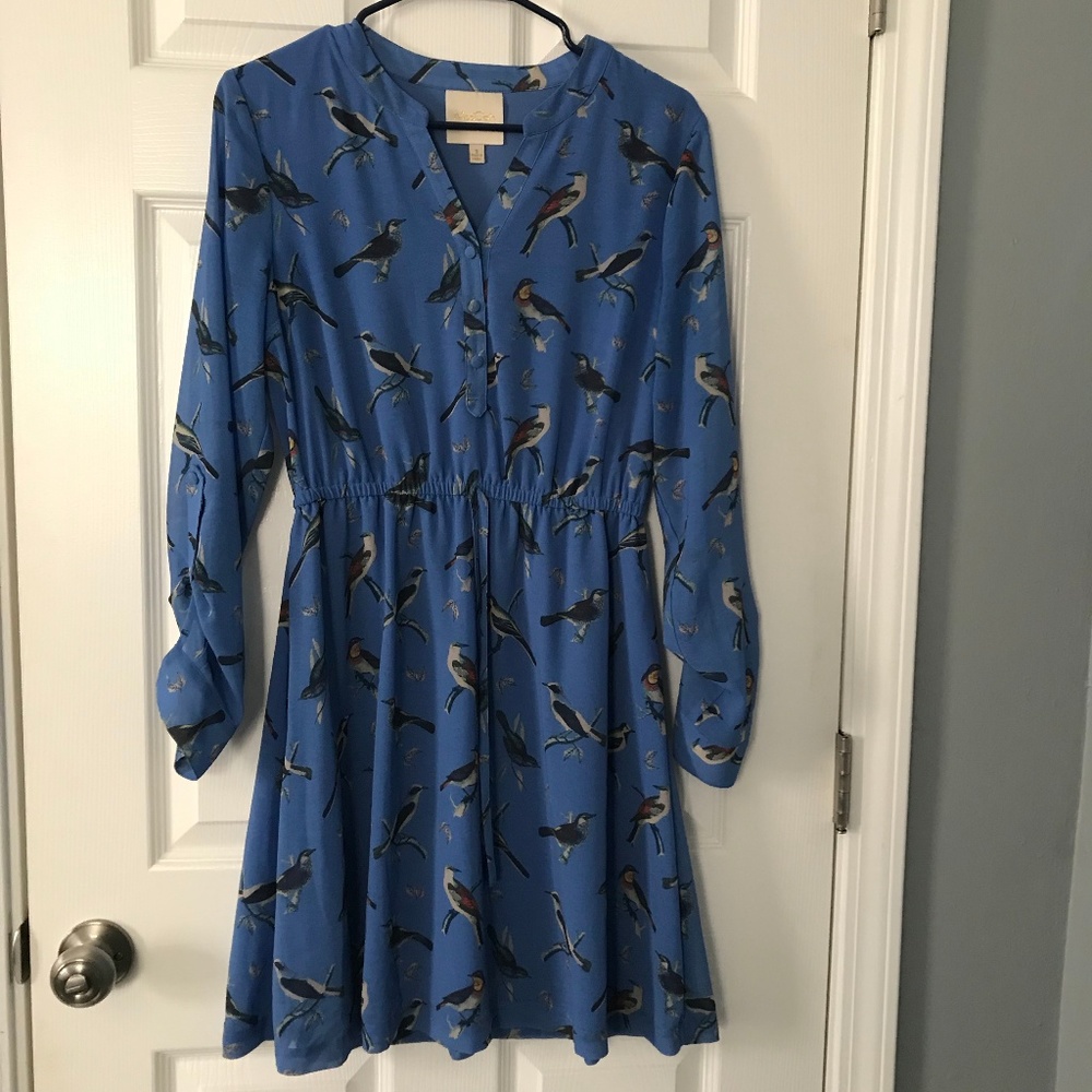 Modcloth Shirt Dress in Birds